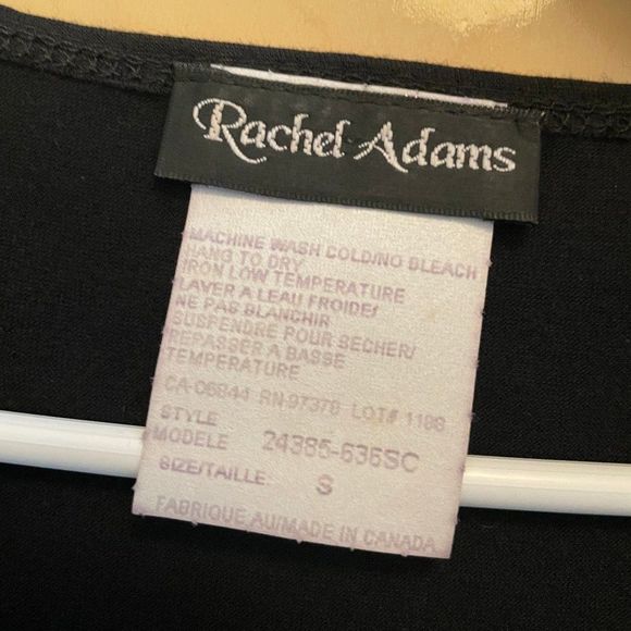 Rachel Adams Womens Short Sleeve Shift Dress Size S Black - Picture 3 of 3